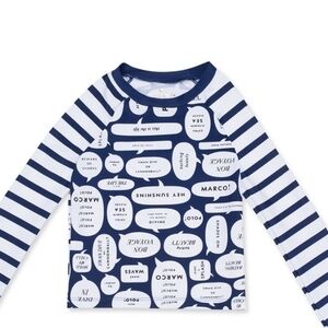 New Kate Spade New York Kids Speech Bubble-Print UPF 50+ Rash Guard NWT 12 Month